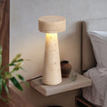 Round Cone Yellow Travertine Table Lamp
