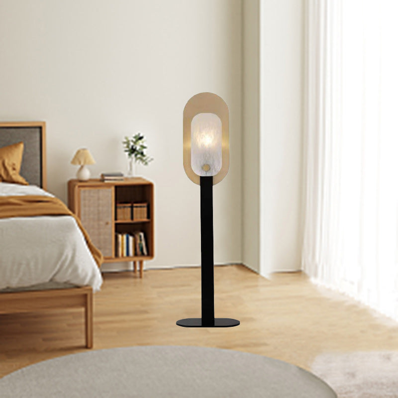 Round Oval Iron Marble Floor Lamp