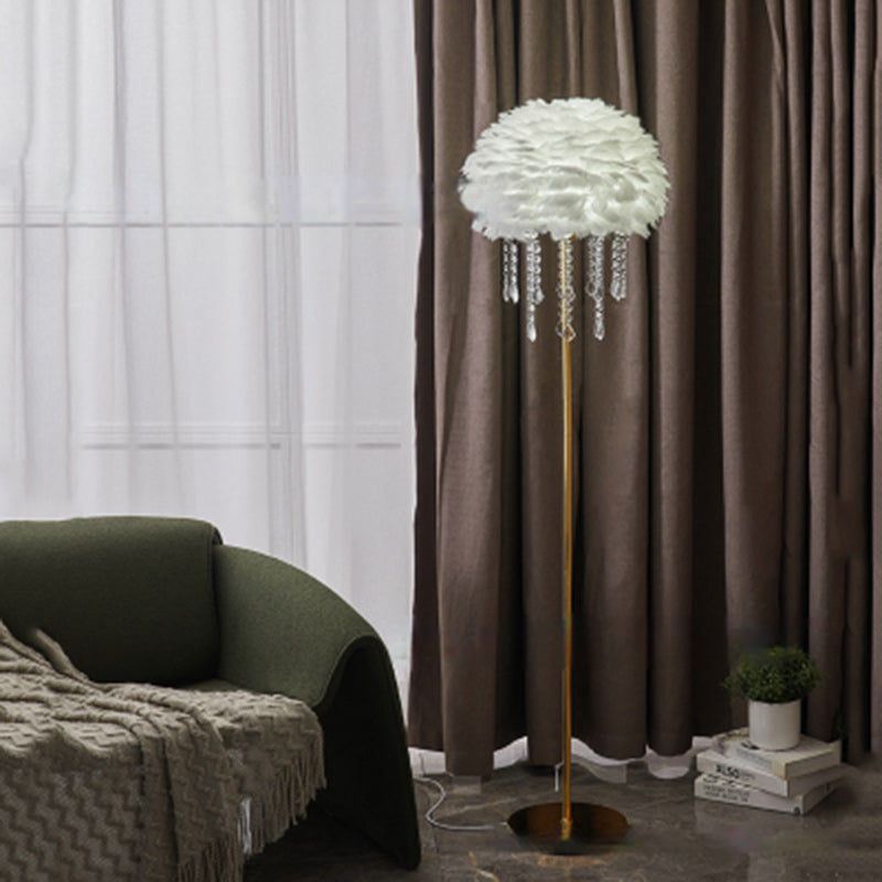 Modern Art Deco Cream Floor Lamp