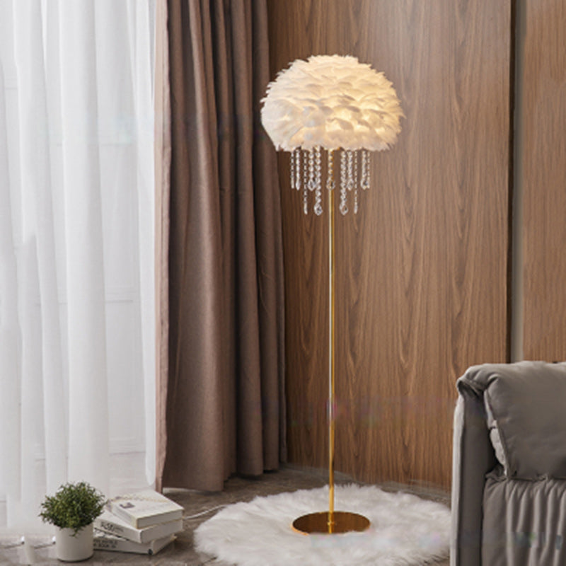 Modern Art Deco Cream Floor Lamp