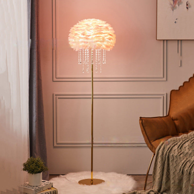 Modern Art Deco Cream Floor Lamp