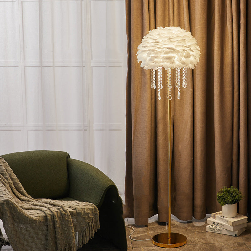Modern Art Deco Cream Floor Lamp