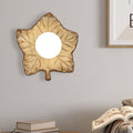 Maple Leaf Round Resin Wall Lamp