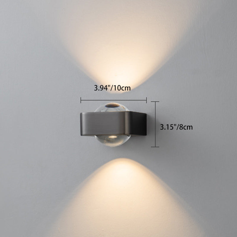 Round Rectangle Iron Acrylic Wall Lamp