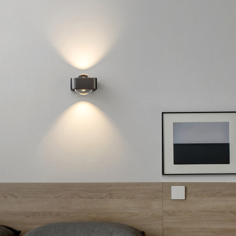Round Rectangle Iron Acrylic Wall Lamp