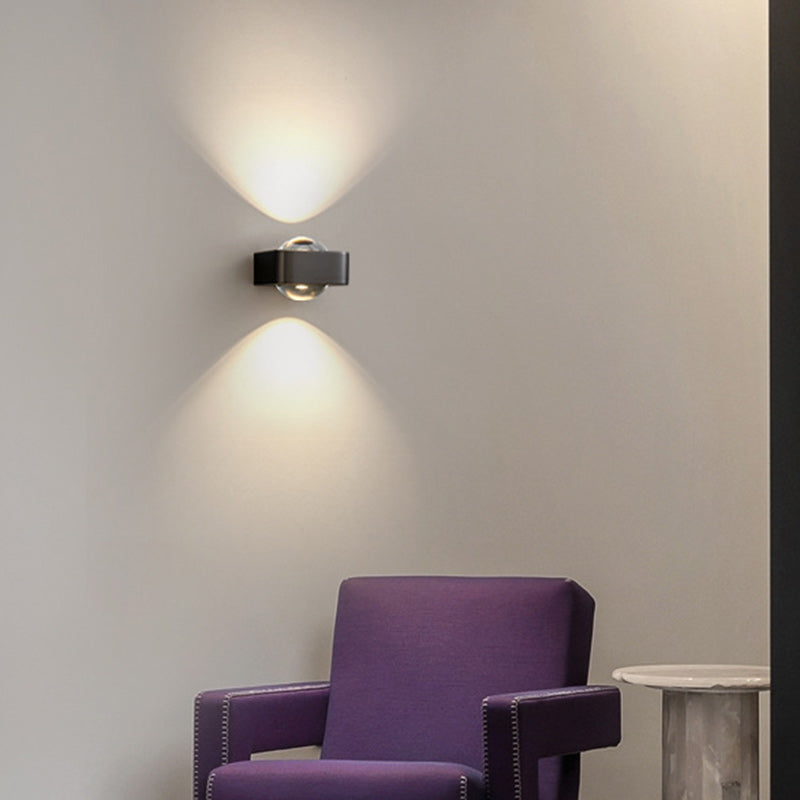 Round Rectangle Iron Acrylic Wall Lamp