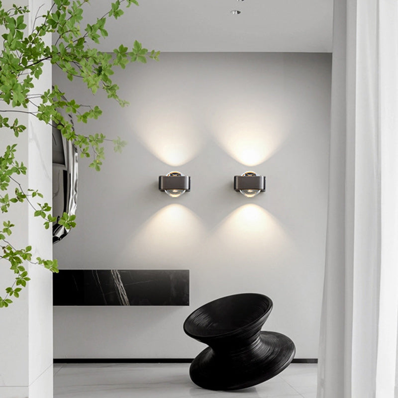 Round Rectangle Iron Acrylic Wall Lamp