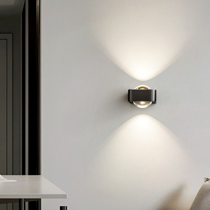 Round Rectangle Iron Acrylic Wall Lamp
