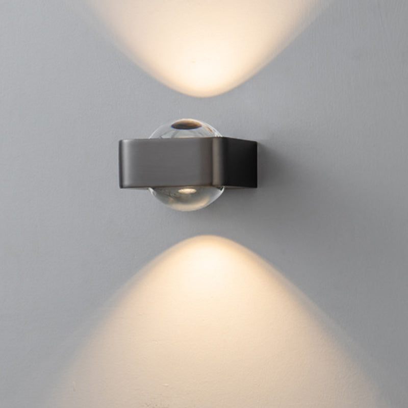 Round Rectangle Iron Acrylic Wall Lamp