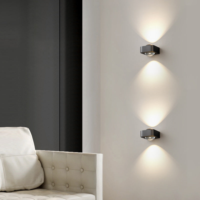 Round Rectangle Iron Acrylic Wall Lamp