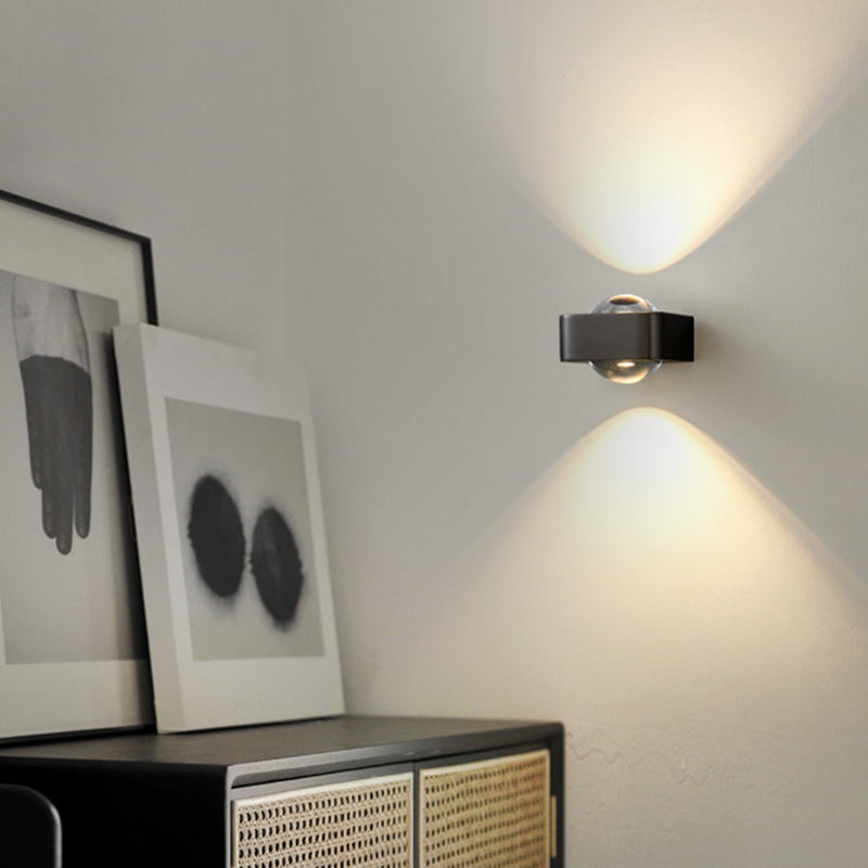 Round Rectangle Iron Acrylic Wall Lamp