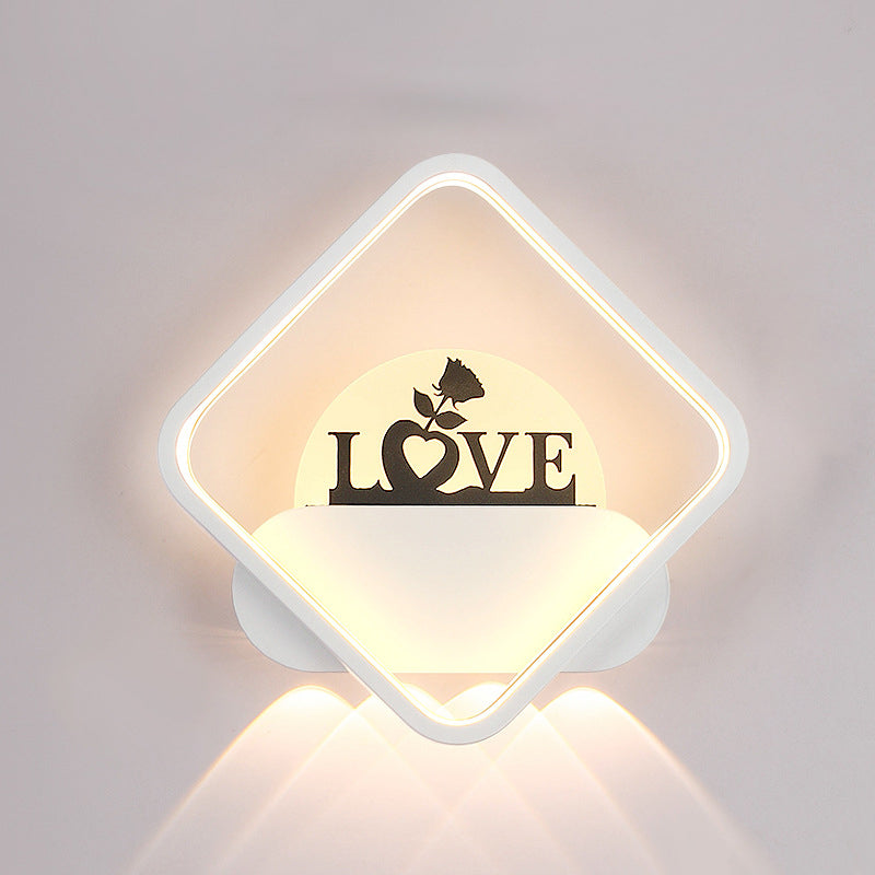 Family Beach Round Square Wall Lamp