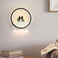 Family Beach Round Square Wall Lamp