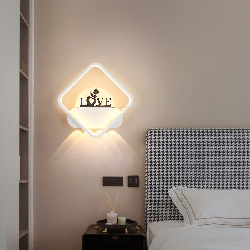 Family Beach Round Square Wall Lamp