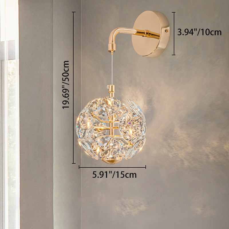 Dandelion Round Orb Hardware Wall Lamp