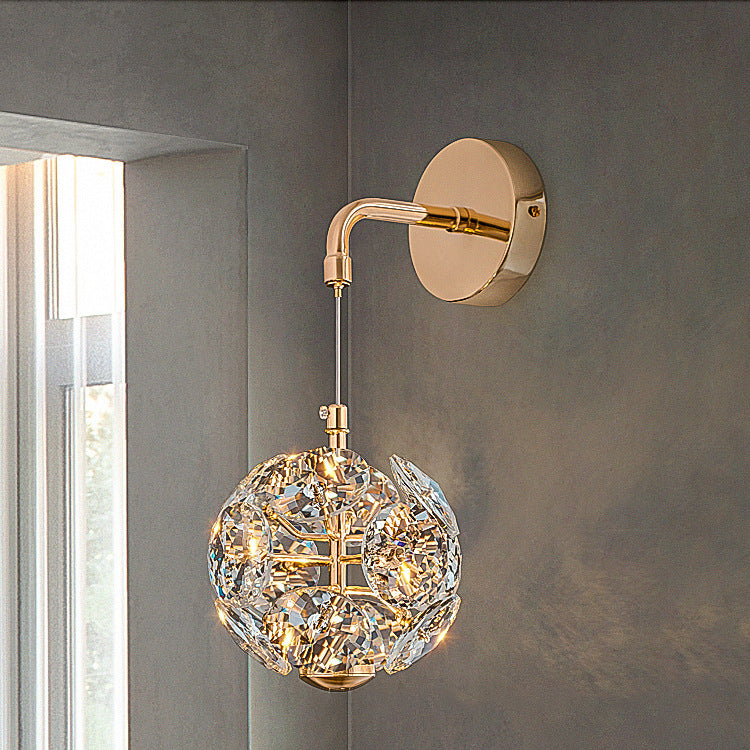 Dandelion Round Orb Hardware Wall Lamp