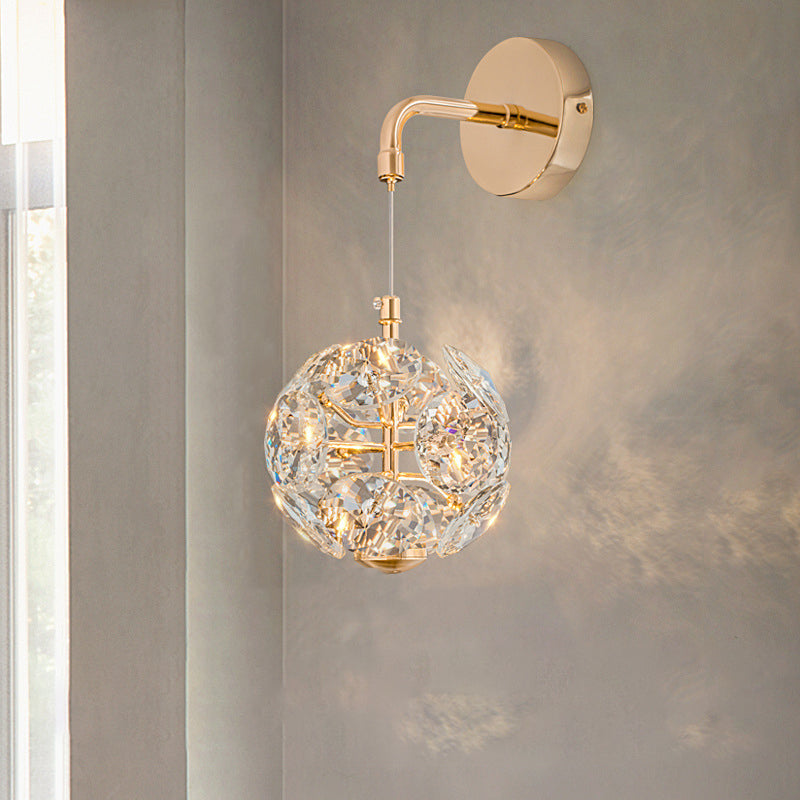 Dandelion Round Orb Hardware Wall Lamp