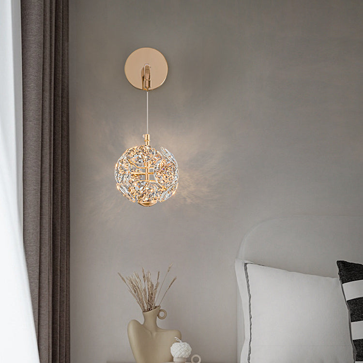 Dandelion Round Orb Hardware Wall Lamp
