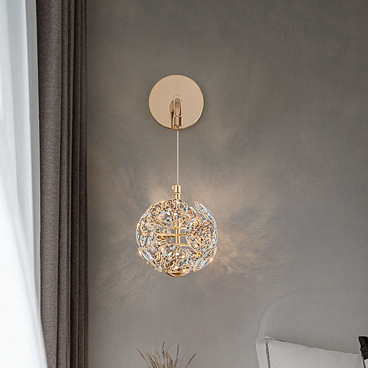 Dandelion Round Orb Hardware Wall Lamp