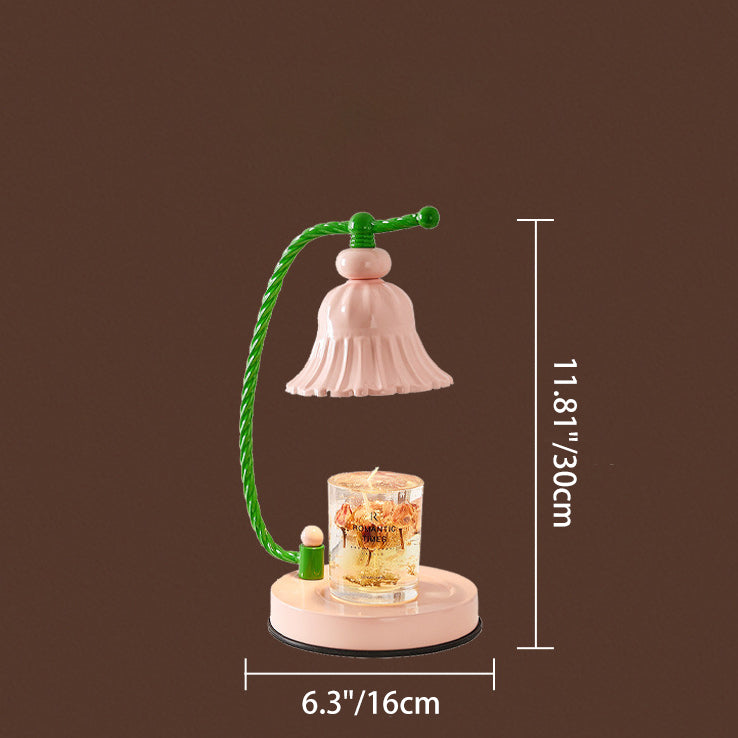 Girl Flower Round Iron Table Lamp