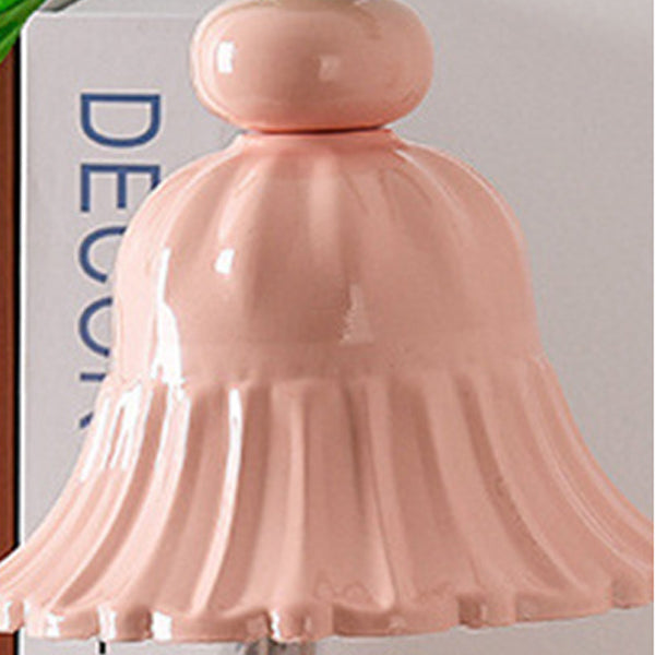 Girl Flower Round Iron Table Lamp