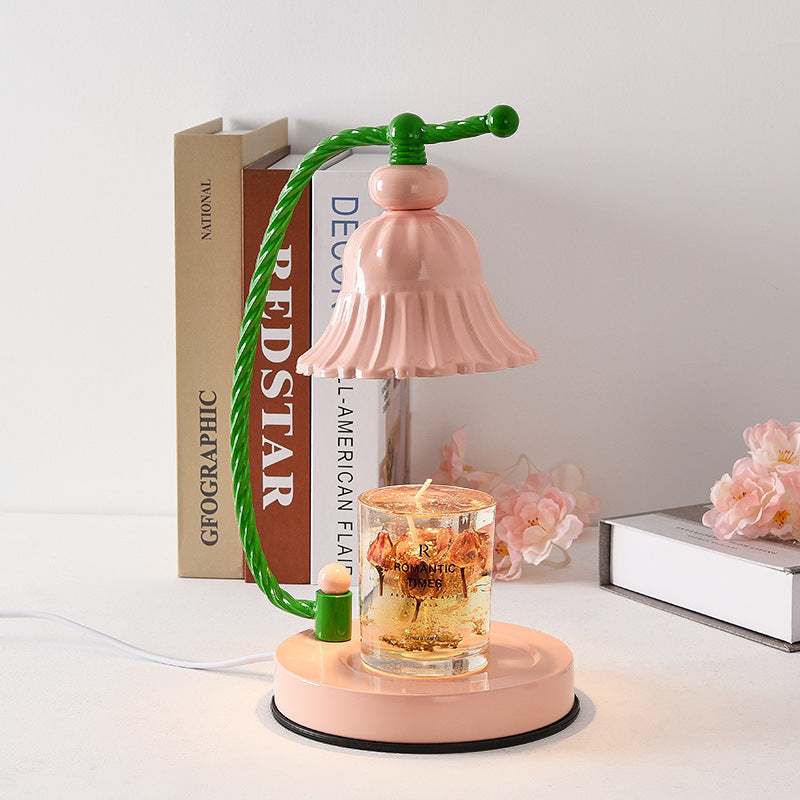 Girl Flower Round Iron Table Lamp
