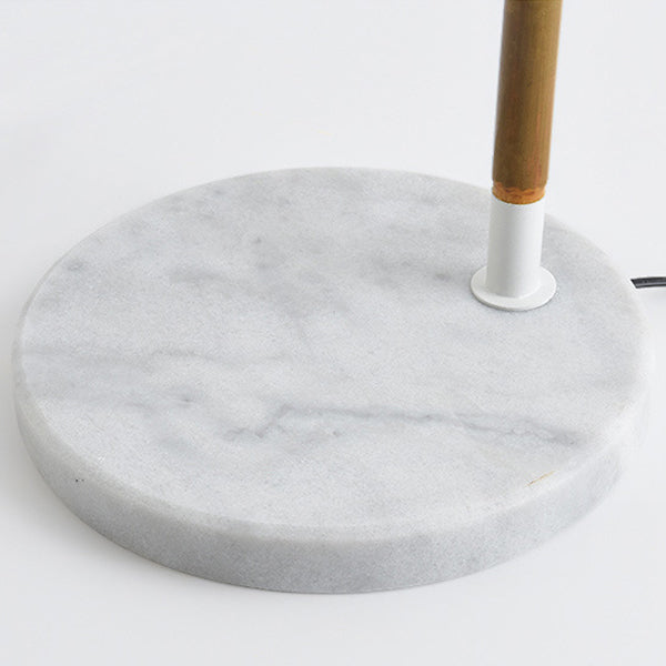 Round Cone Bamboo Fabric Floor Lamp