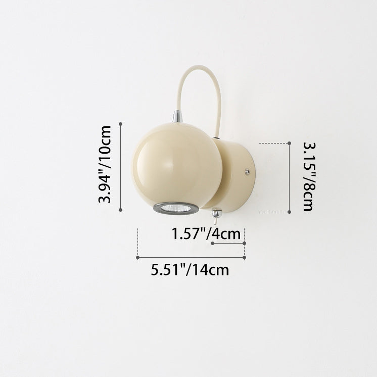 Magnetic Round Orb Iron Wall Lamp