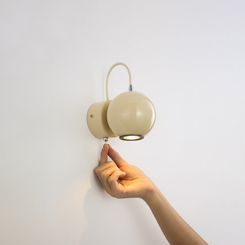 Magnetic Round Orb Iron Wall Lamp