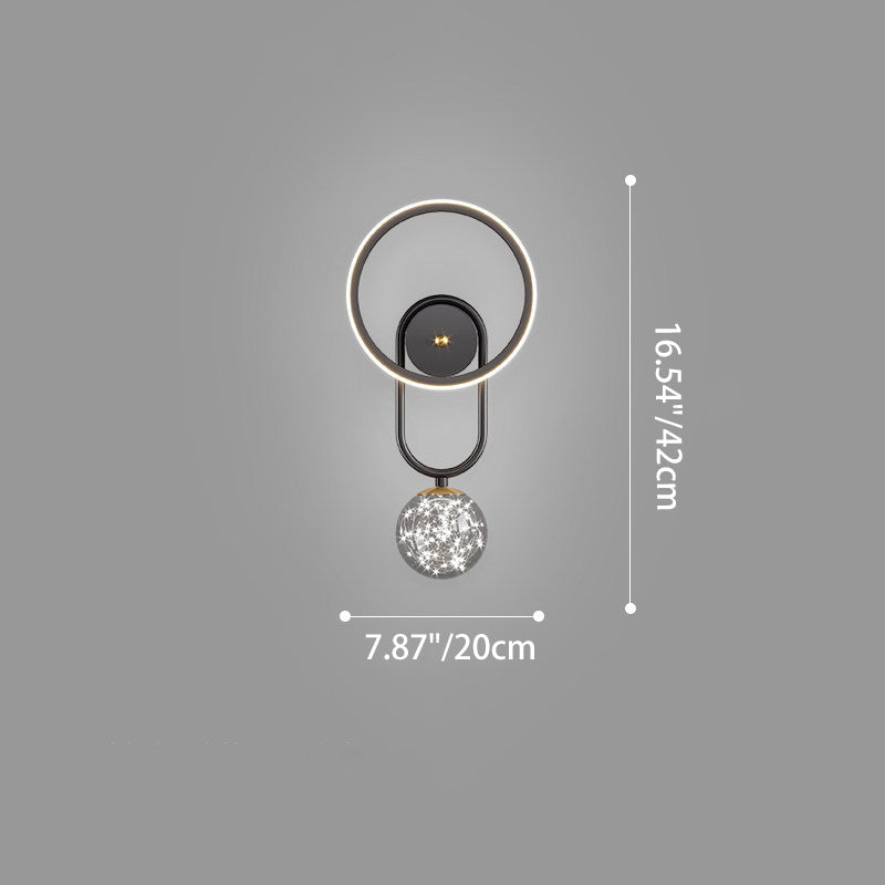 Orb Circle Iron Acrylic Wall Lamp