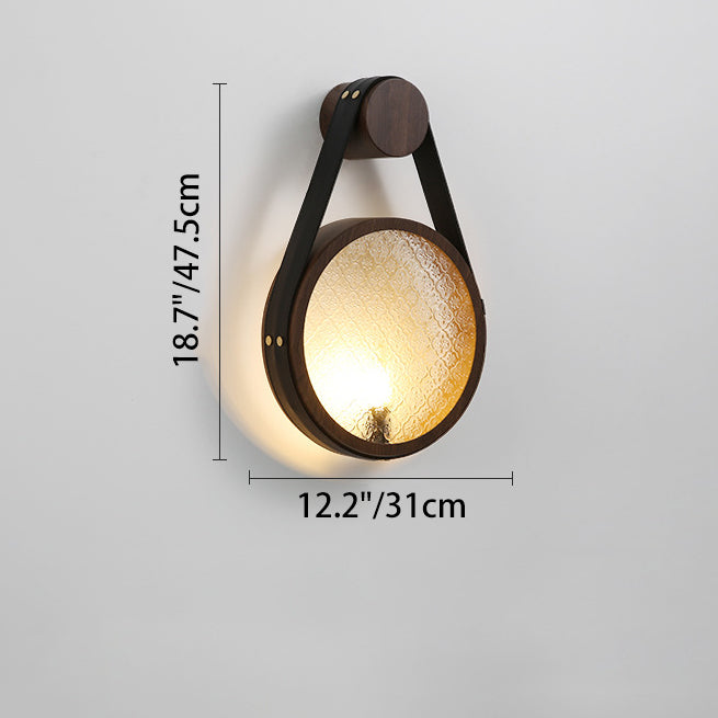 Tote Shape Round Iron Wall Lamp