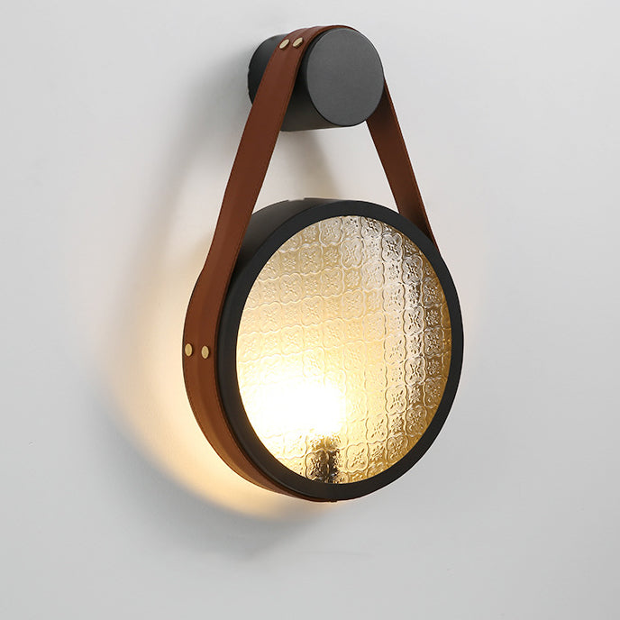 Tote Shape Round Iron Wall Lamp