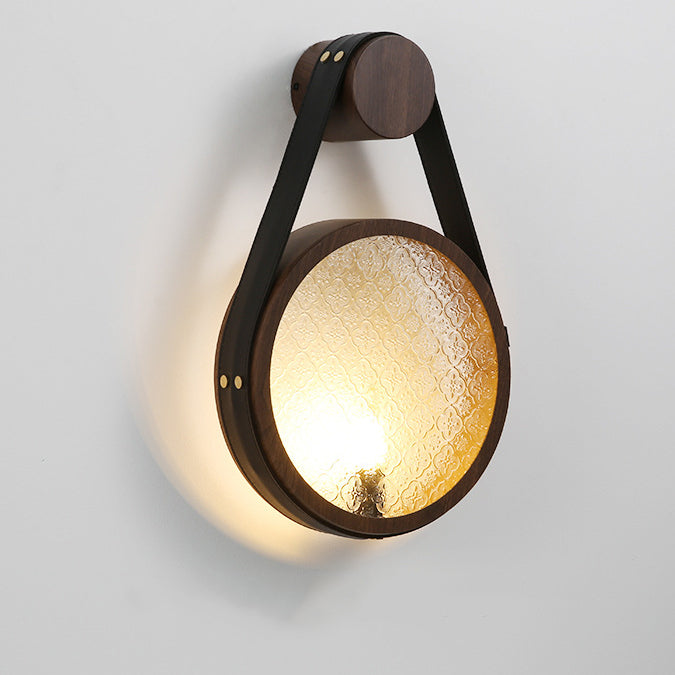 Tote Shape Round Iron Wall Lamp