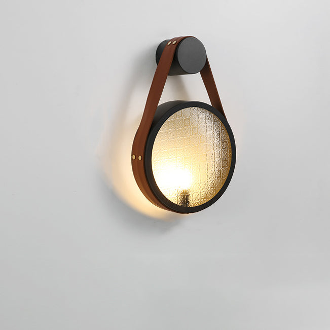 Tote Shape Round Iron Wall Lamp