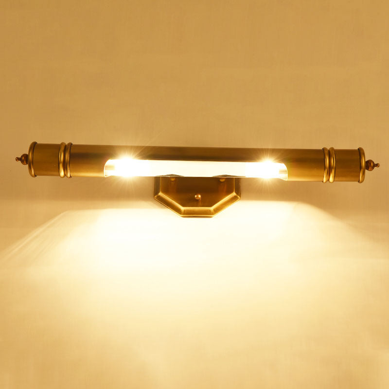 Round Cylinder Copper Aluminum 2-Light Wall Lamp