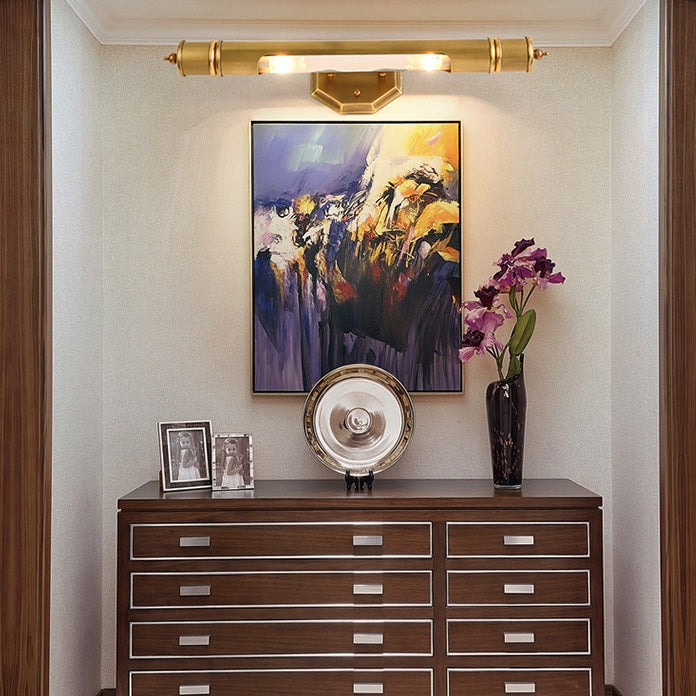 Round Cylinder Copper Aluminum 2-Light Wall Lamp