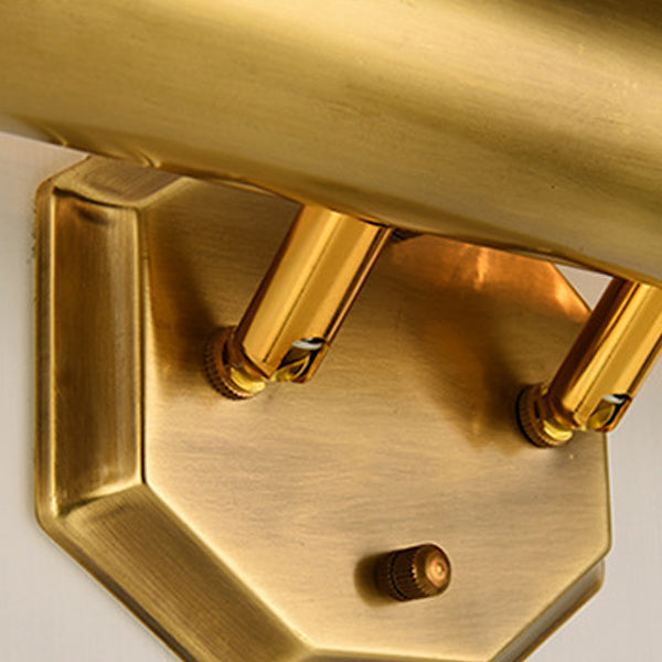 Round Cylinder Copper Aluminum 2-Light Wall Lamp