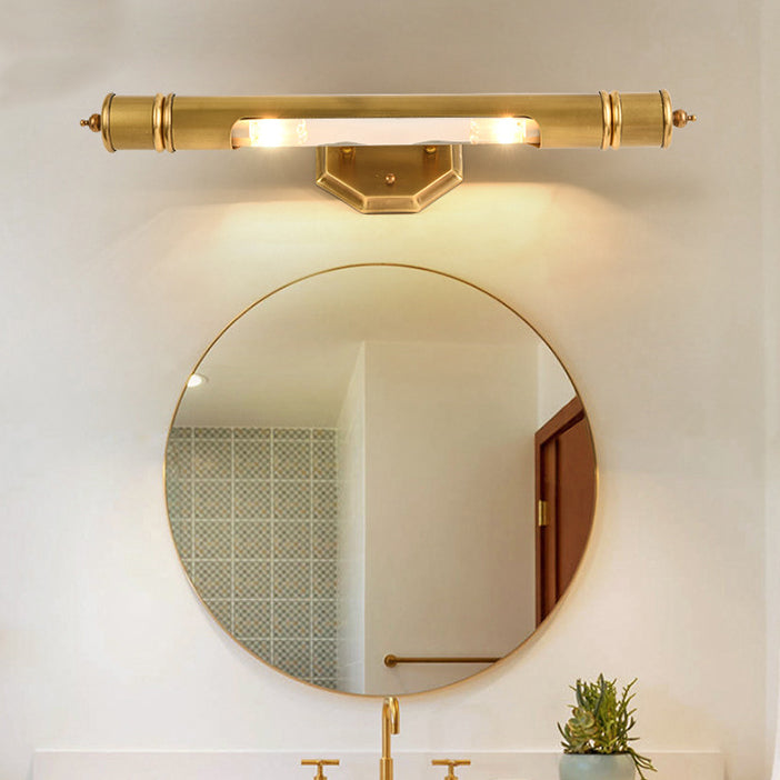 Round Cylinder Copper Aluminum 2-Light Wall Lamp