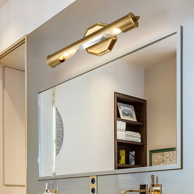 Round Cylinder Copper Aluminum 2-Light Wall Lamp