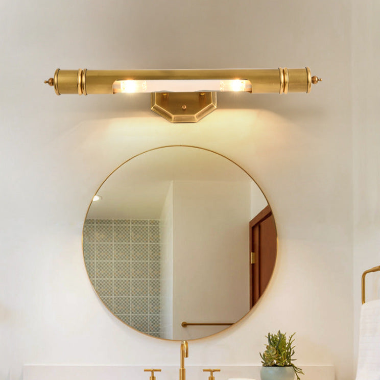 Round Cylinder Copper Aluminum 2-Light Wall Lamp