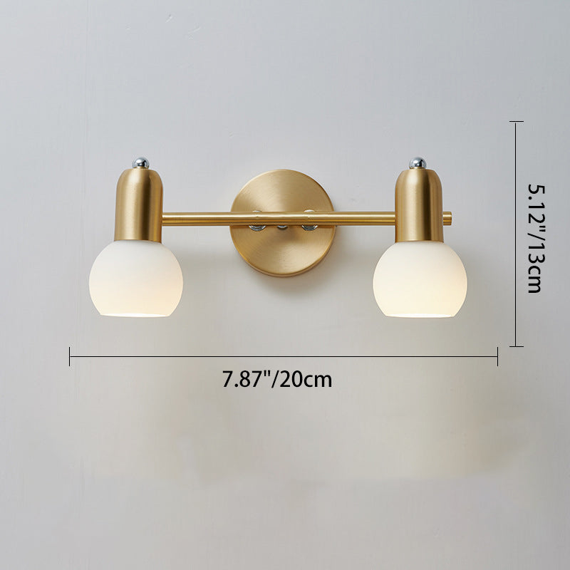 Round Cone Linear Copper 2-Light Wall Lamp