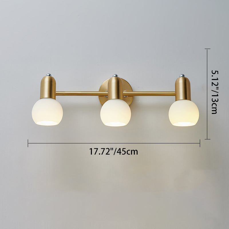 Round Cone Linear Copper 2-Light Wall Lamp