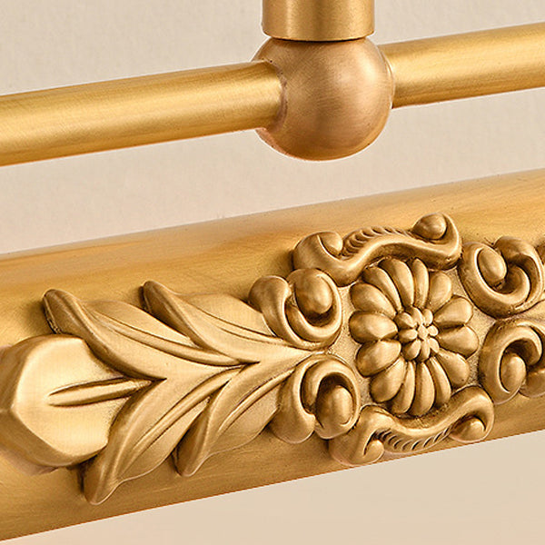 Carved Linear Cylinder Copper 2-Light Wall Lamp