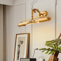 Carved Linear Cylinder Copper 2-Light Wall Lamp