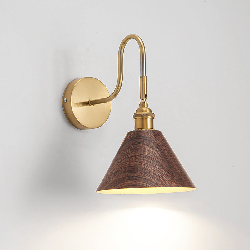 Rotatable Cone Iron Bedroom Wall Lamp