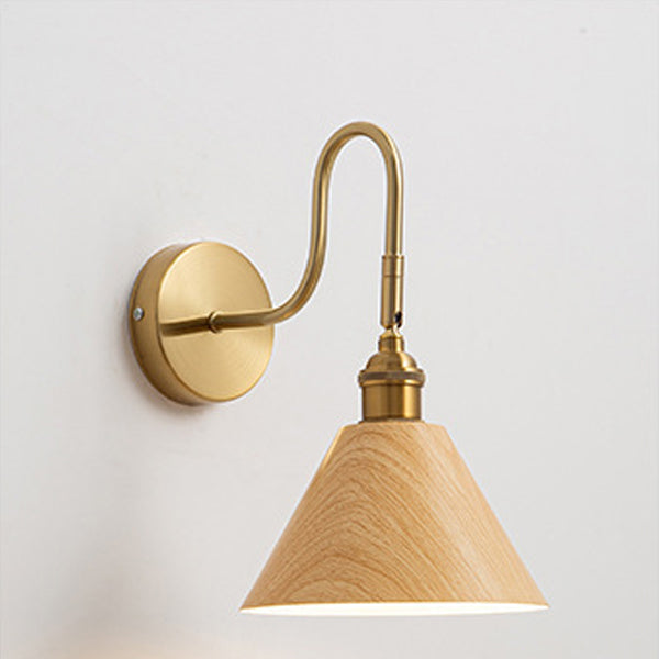 Rotatable Cone Iron Bedroom Wall Lamp