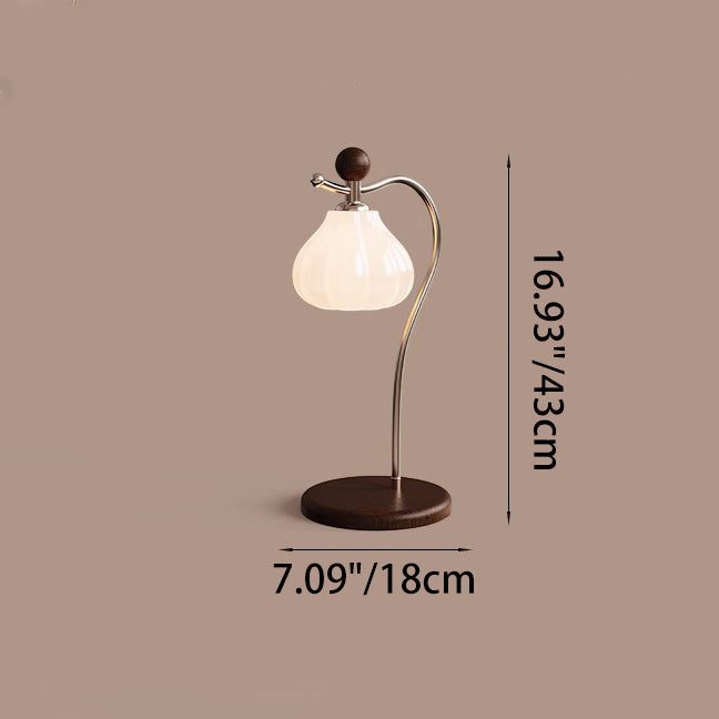 Floral Arc Round Cone Table Lamp