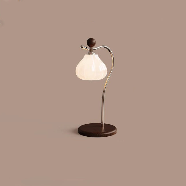 Floral Arc Round Cone Table Lamp