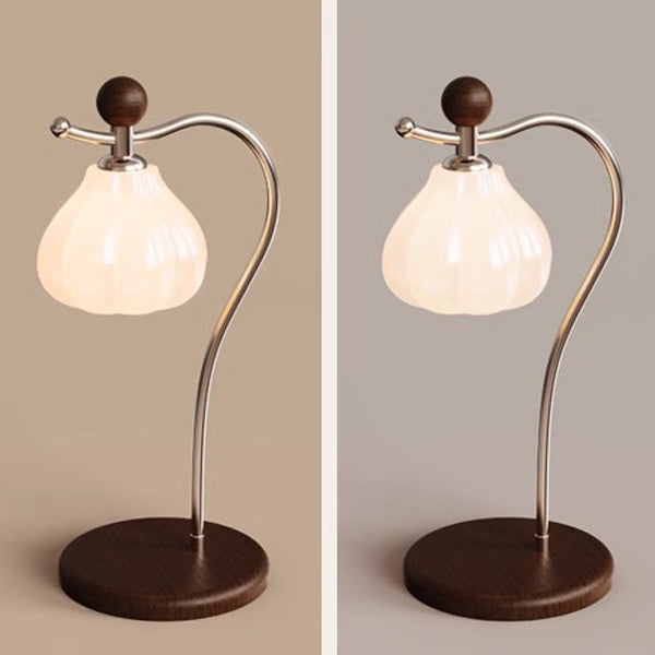 Floral Arc Round Cone Table Lamp