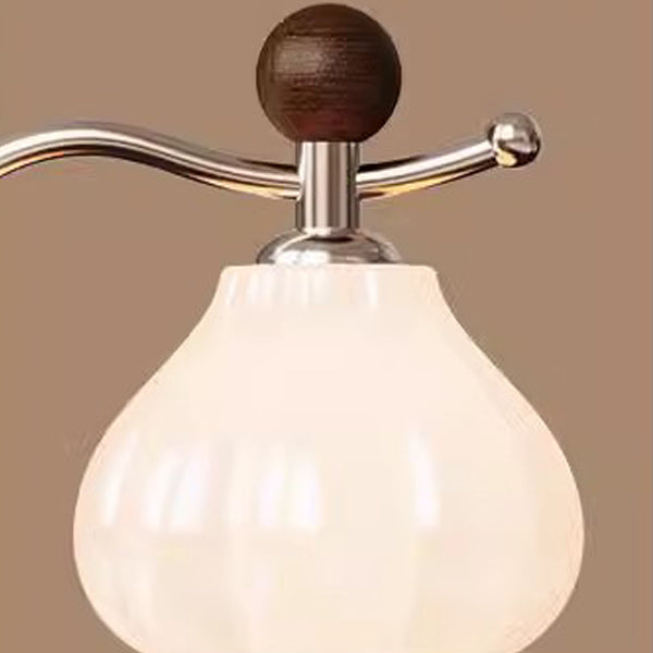 Floral Arc Round Cone Table Lamp